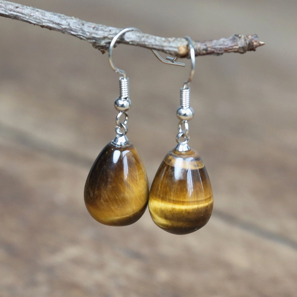 La Goutte Minérale — boucles larme pierre AURÆN