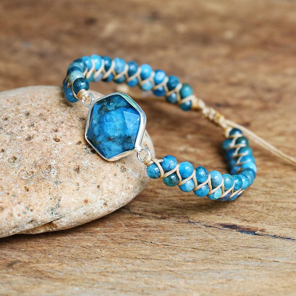 Bracelet apatite — pierre communication et inspiration
