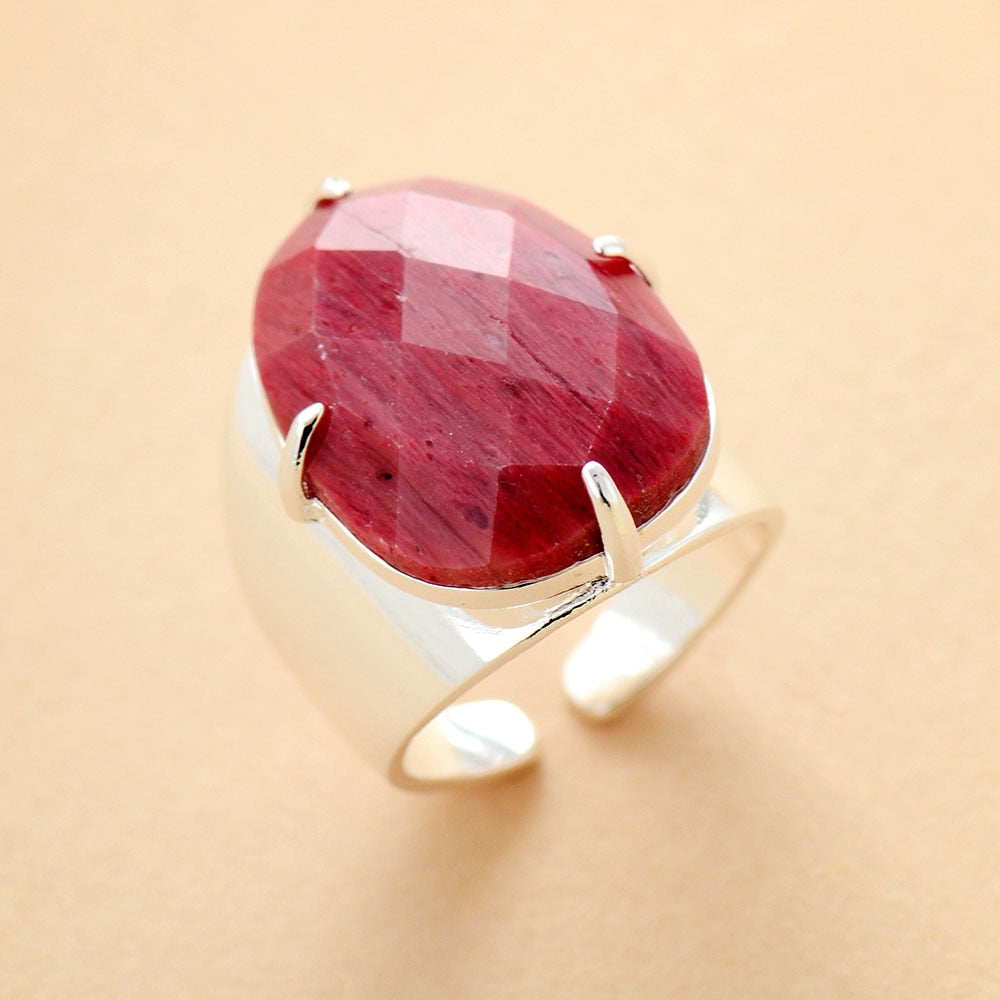 La Rhodonite au Doigt — Bague pierre rose | AURÆN