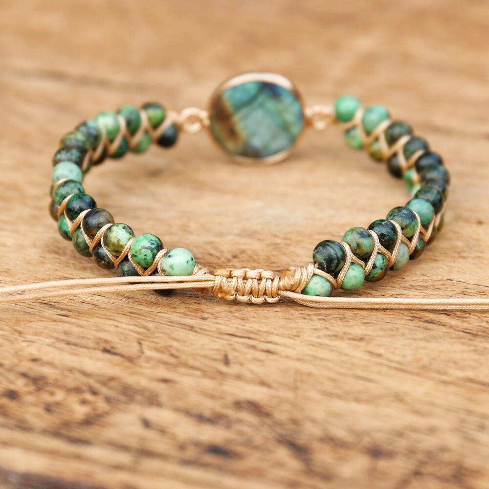 La Labradorite — Bracelet aux reflets bleutés