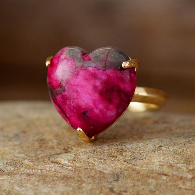 Le Cœur de Jade — Bague jade cœur | AURÆN