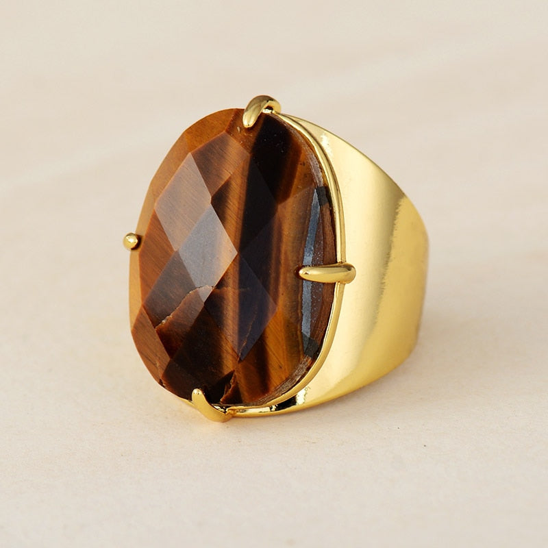 Bague œil de tigre — chatoyance protection discernement