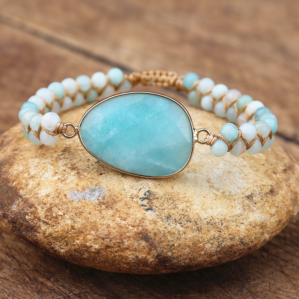 L'Amazonite — Bracelet pierre verte d'apaisement | AURÆN