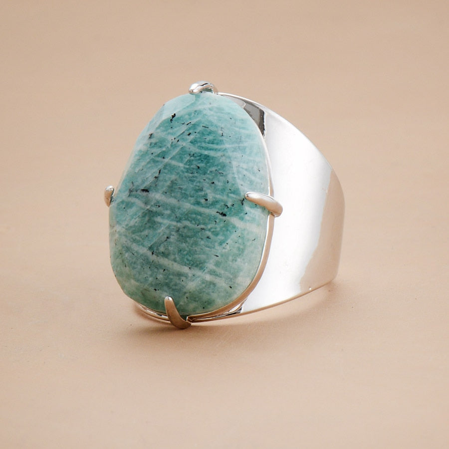 L'Amazonite au Doigt — bague amazonite AURÆN