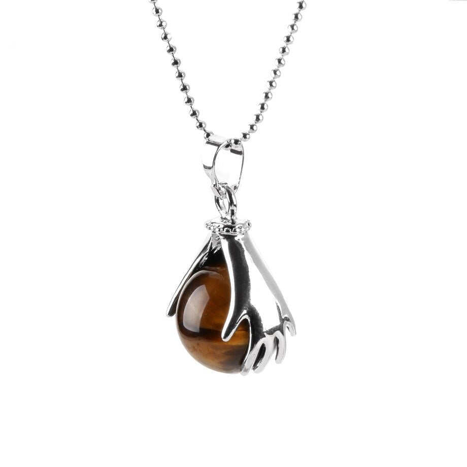 L'Œil de Tigre — Collier pendentif pierre du courage | AURÆN