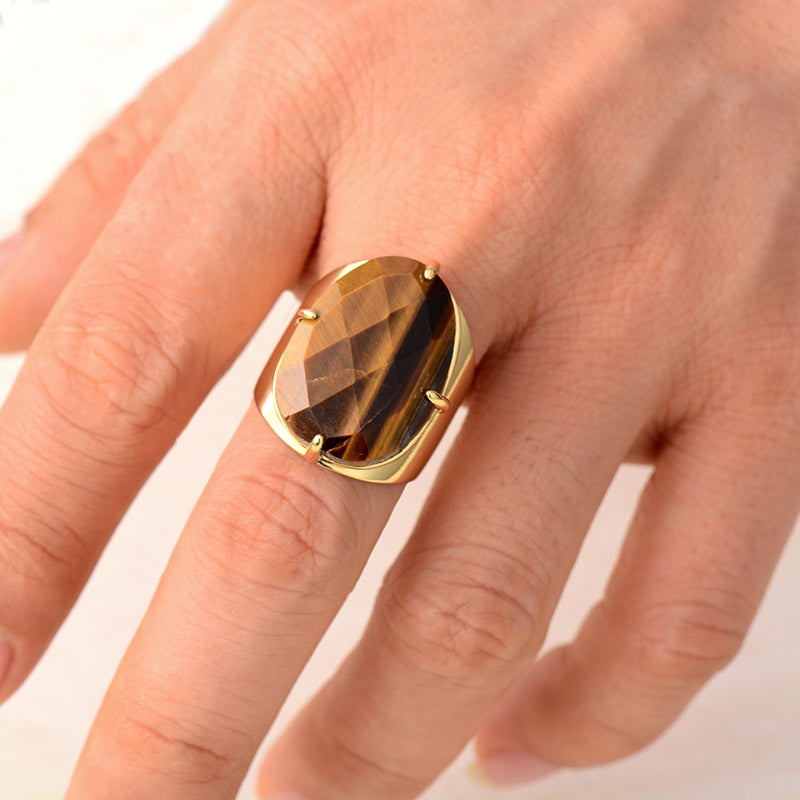 L'Œil de Tigre au Doigt — bague tigre AURÆN