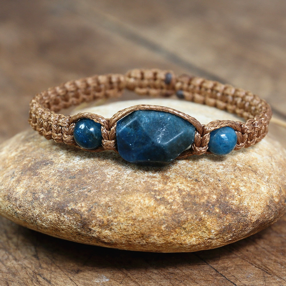 Bracelet apatite pure — perles 8mm turquoise uniforme