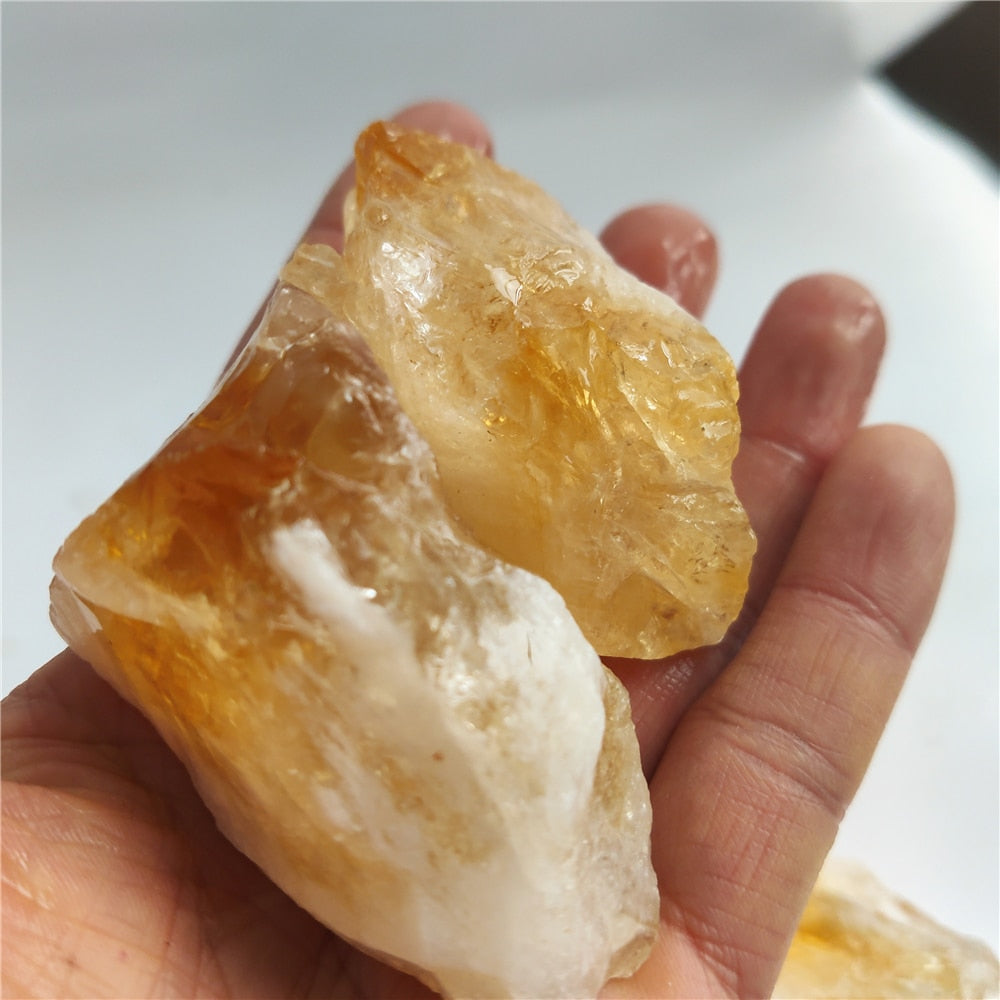 Citrine naturelle — cristal jaune solaire abondance