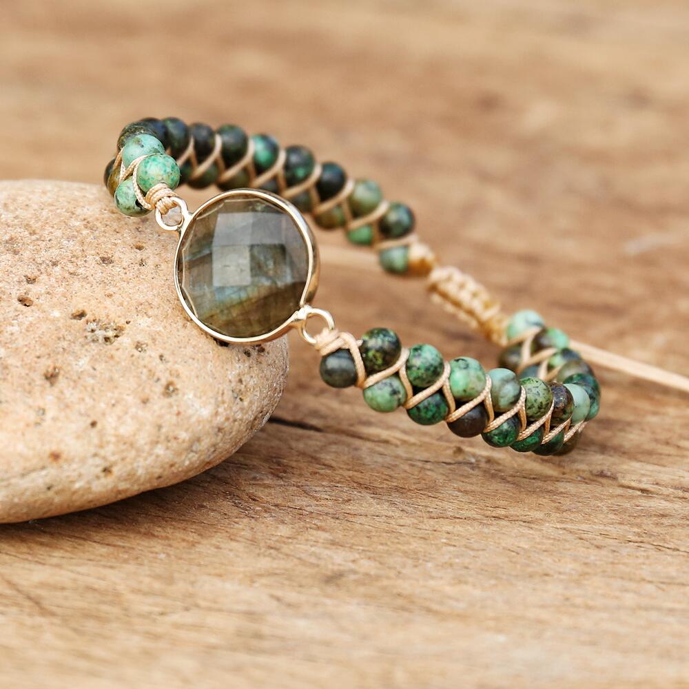 Bracelet labradorite — bouclier énergétique hypersensibles