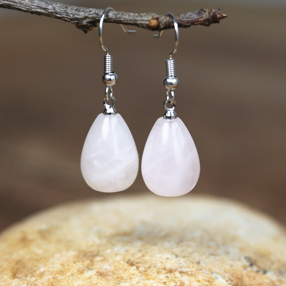 Boucles goutte — améthyste larme