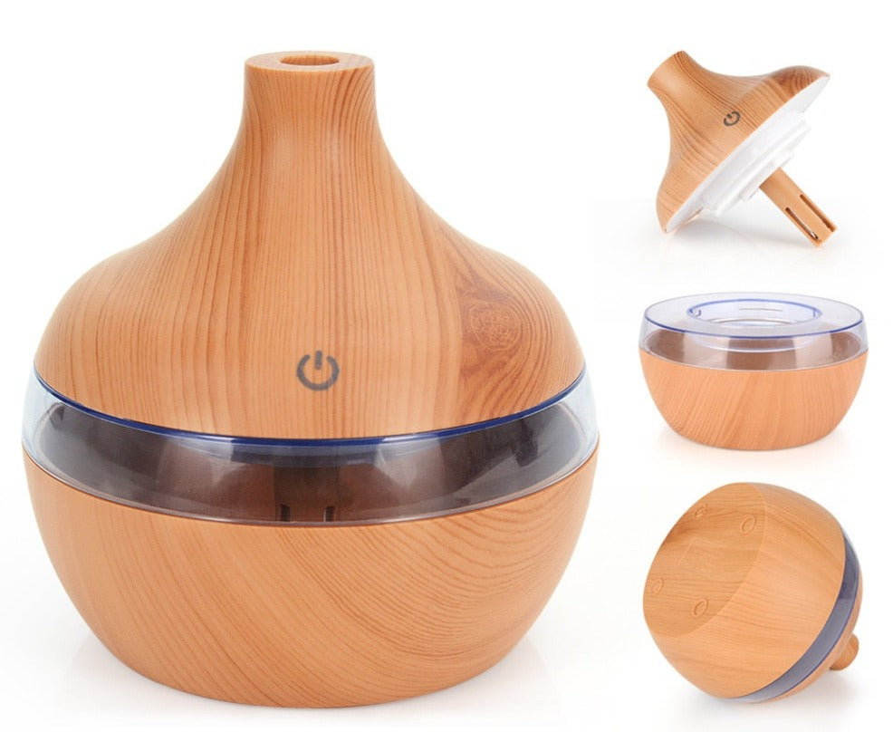 Diffuseur effet bois — design scandinave naturel