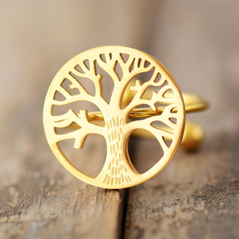 Bague arbre de vie — symbole kabbalistique sephirot