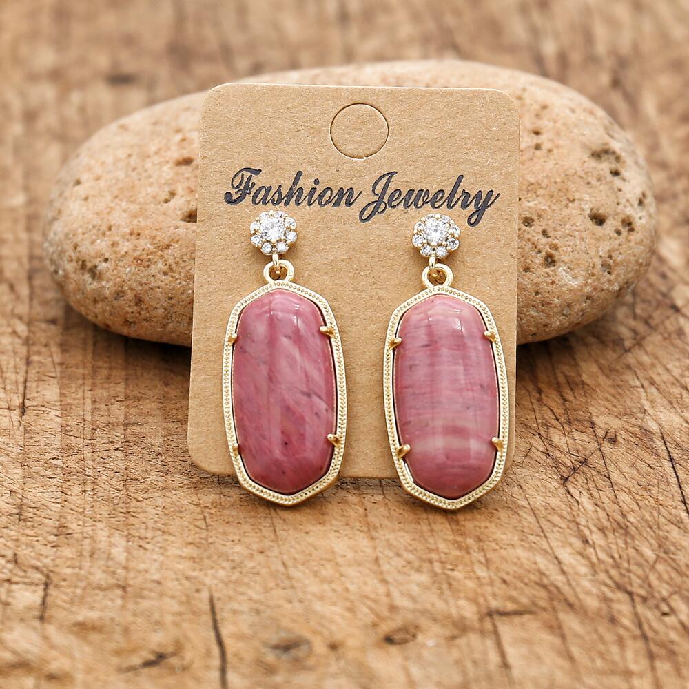 La Rhodonite à l'Oreille — Boucles d'oreilles rhodonite | AURÆN