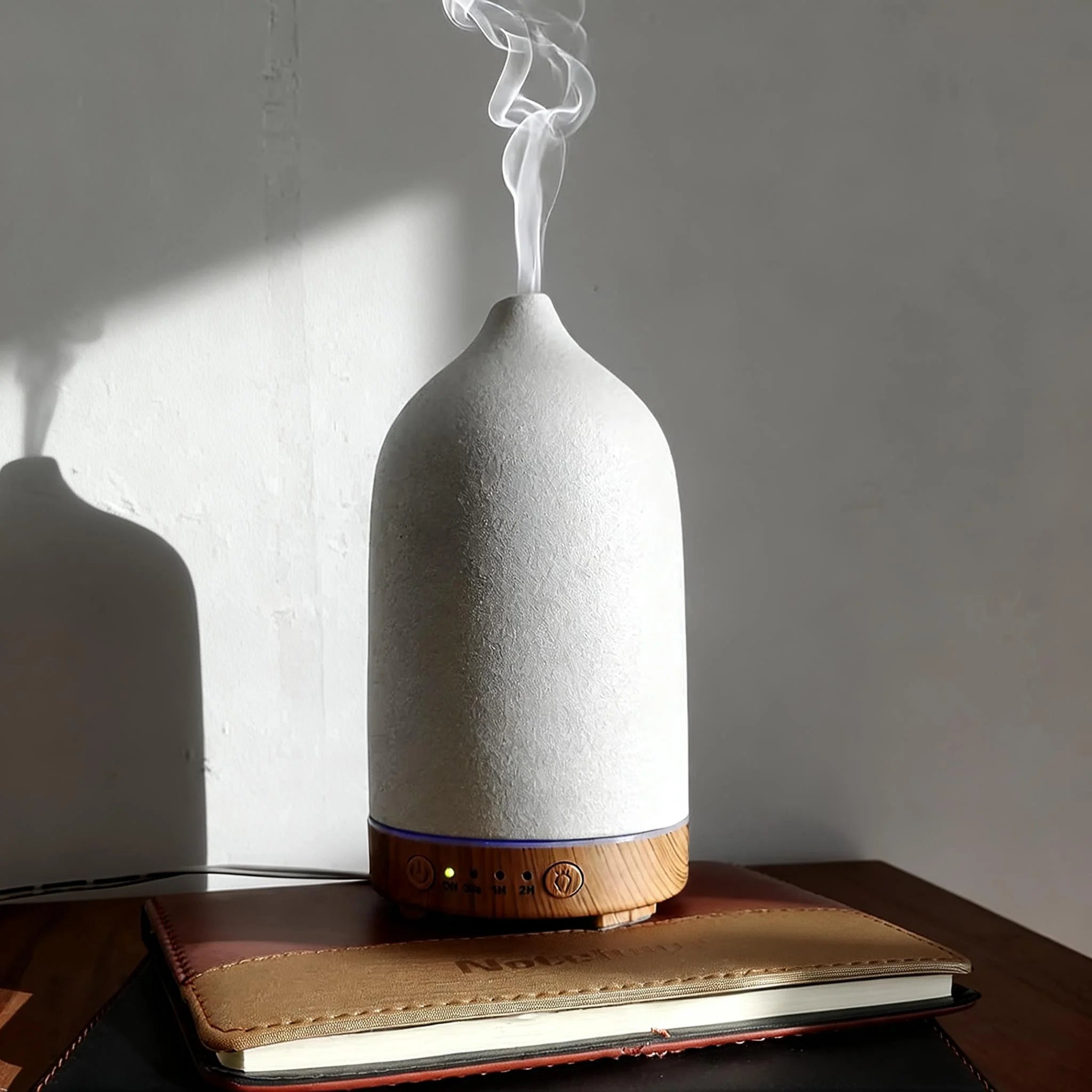 Le Nimbe — Diffuseur céramique blanc 100ml humidificateur 7 LED