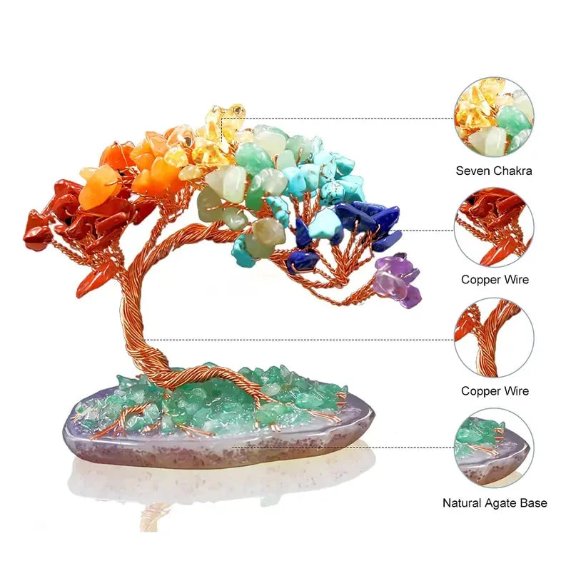 Arbre cristal — décoration ésotérique bureau