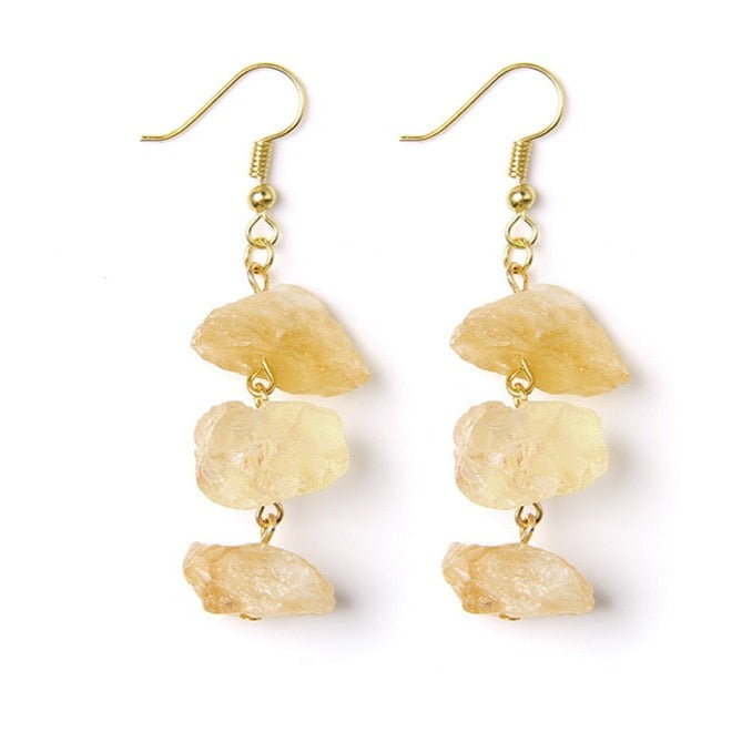 Boucles 3 étages — dégradé chromatique pierres