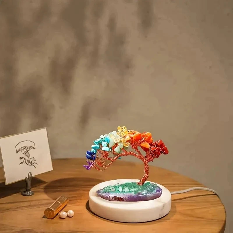 Arbre cristal — base en cuivre torsadé