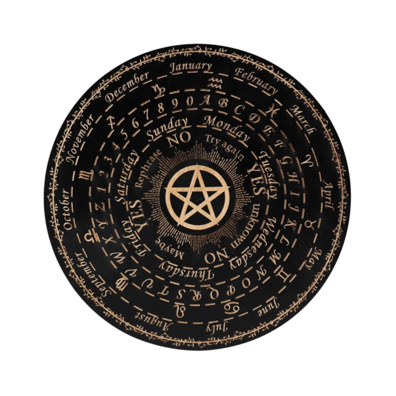 Planche radiesthésie — oui/non lettres chiffres divination