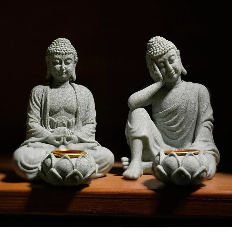 Le Veilleur — Statue Bouddha porte-encens zen