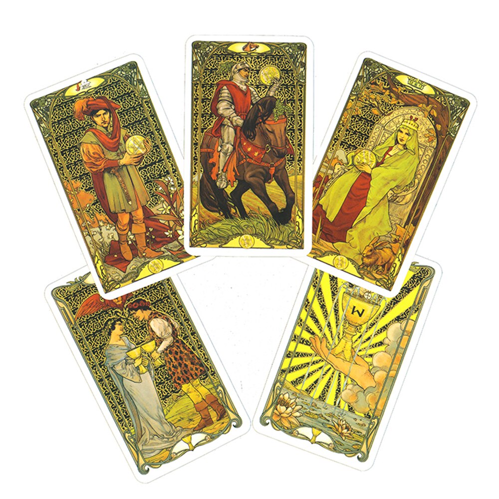 Tarot Art Nouveau — motifs floraux arabesques