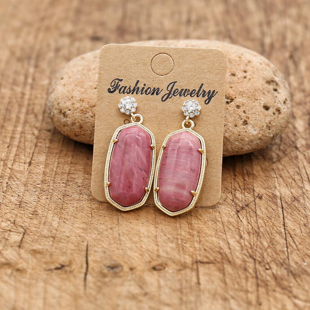 La Rhodonite à l'Oreille — boucles rhodonite AURÆN