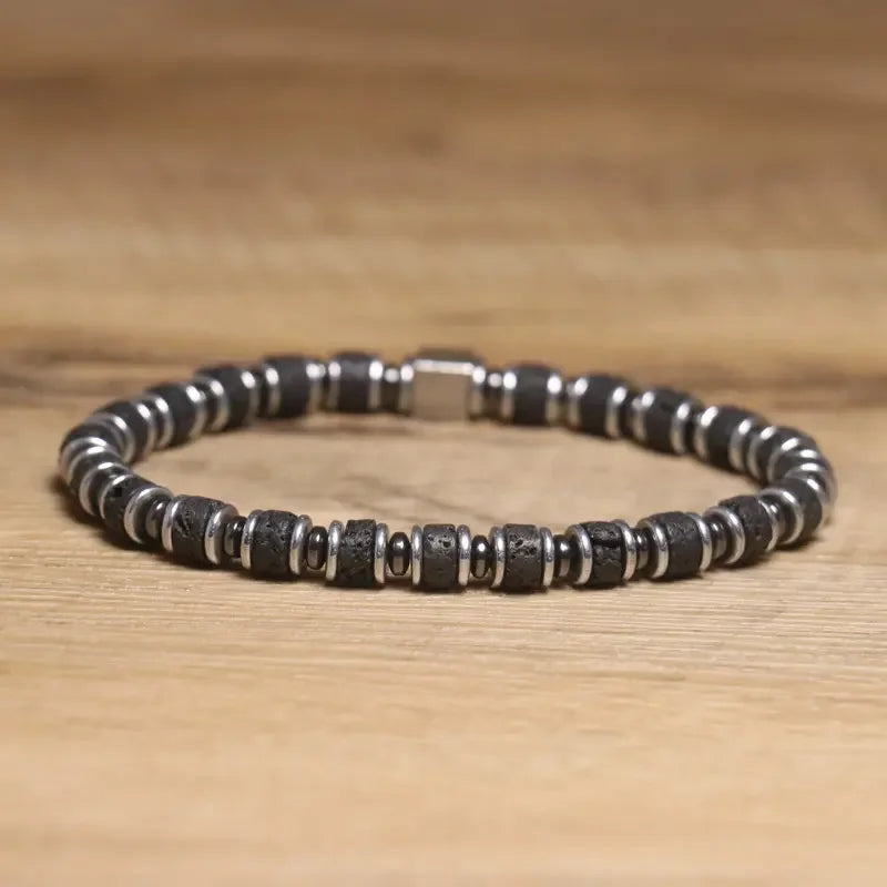 Le Réceptacle — Bracelet en lave volcanique pour huiles essentielles