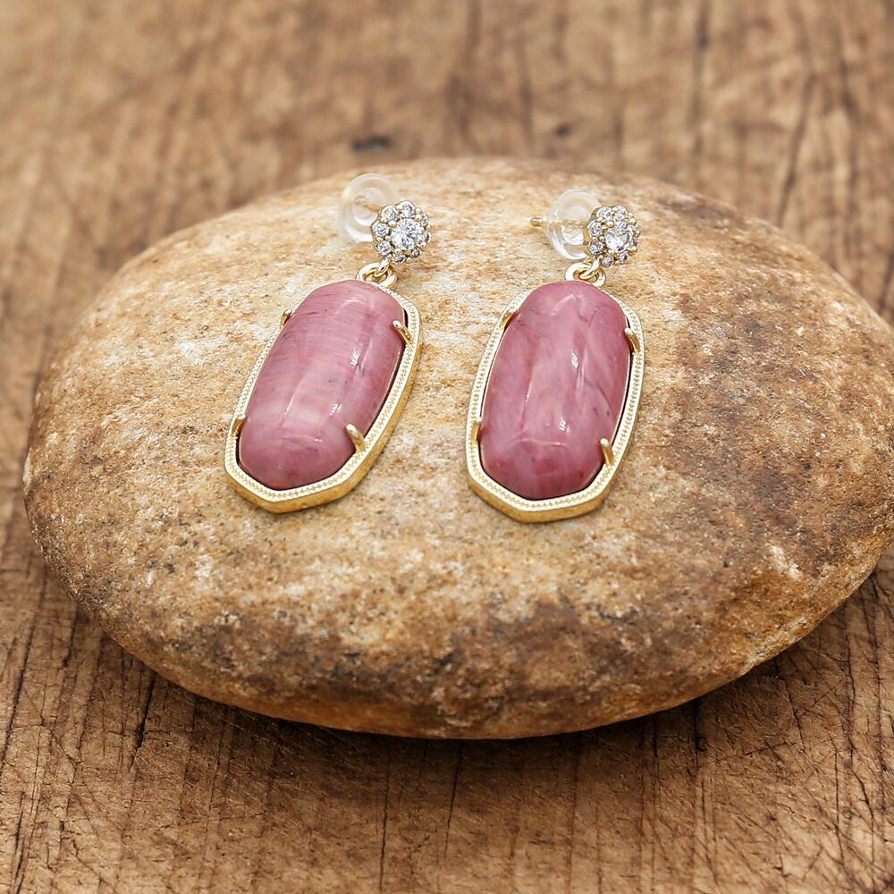Boucles rhodonite — détail polissage rose