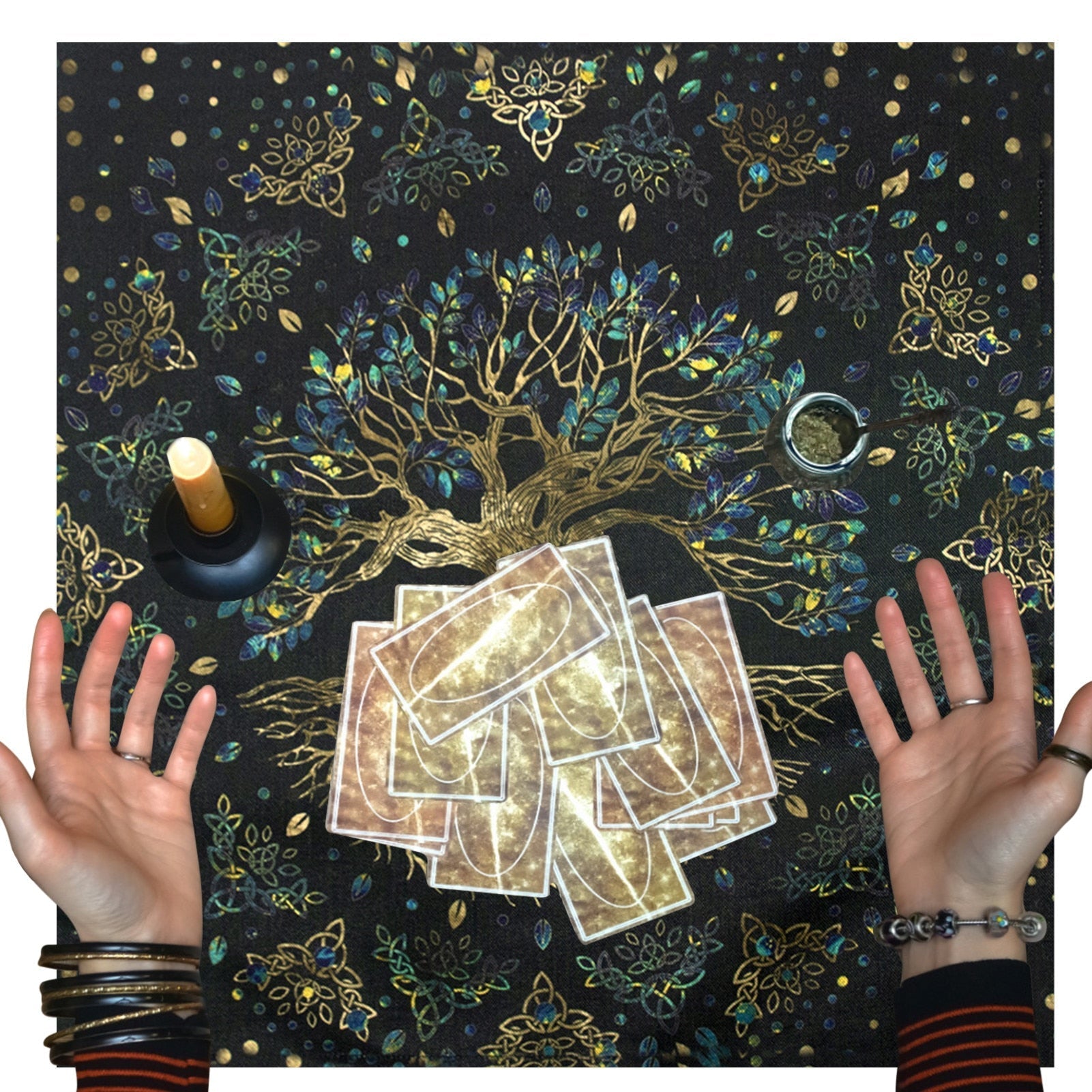 Tapis cartes divinatoire — surface tirage tarot oracles