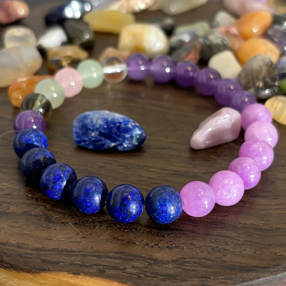 L'Onde — bracelet anti-stress 6 pierres naturelles 8mm