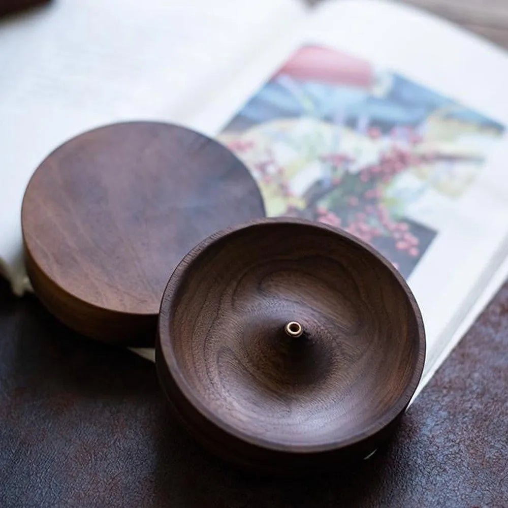 Le Bol — Brûle-encens en bois massif zen