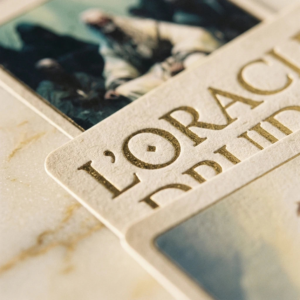 L'Oracle Druidique — Tarot celtique nature 78 cartes — détail matière · AURÆN Objets Sacrés