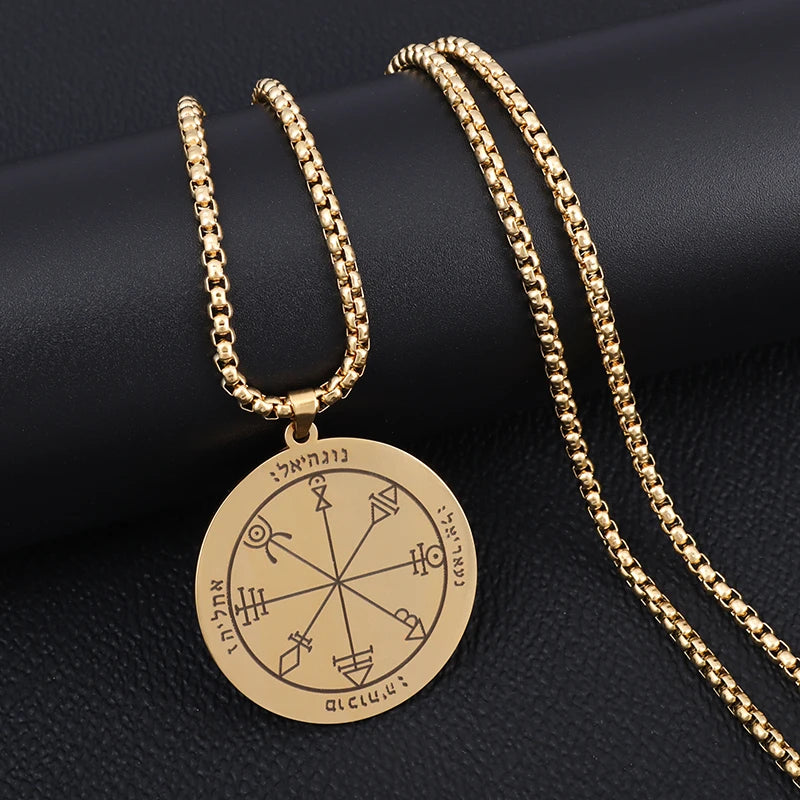 Sceau d'Archange Kabbalah — médaillon plaqué or 18K AURÆN